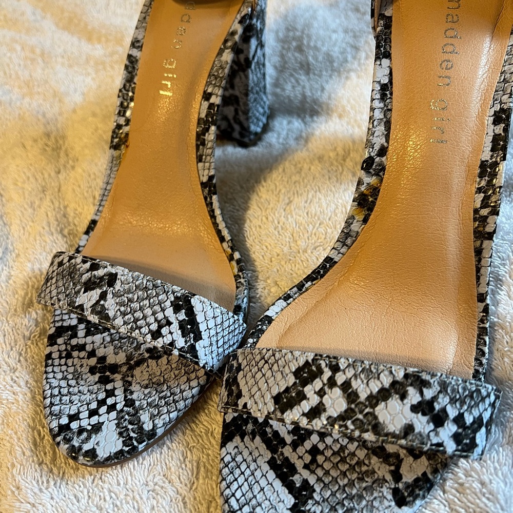 Steve Madden Monochrome Snake Print Heels